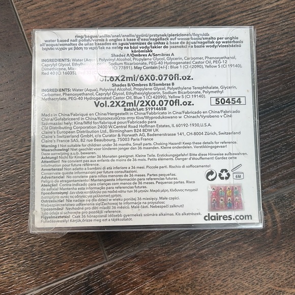 Claire’s peel-off nail polish with rings - Picture 5 of 8